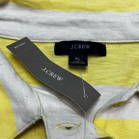 J. CREW Fitted Striped Button Front Rugby Shirt - Picture 4 of 7